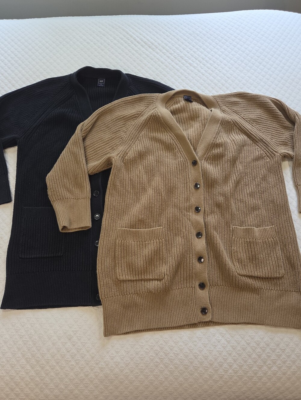 Gap Men's XXL Shaker Stitch Cardigan Lot of 2 V Neck Button Up Cotton Knit